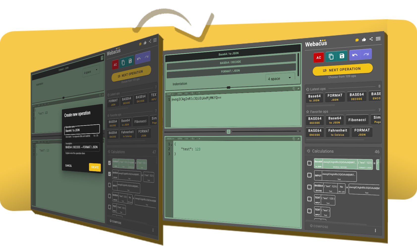 Webacus and linked operations